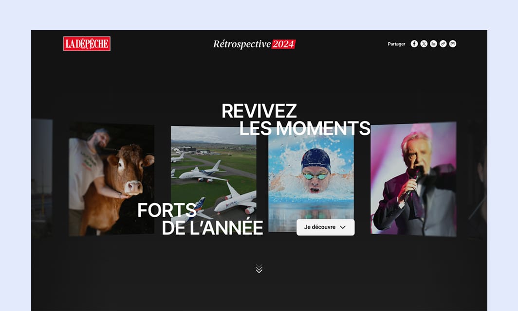 landing page rétrospective 2024 pour la dépêche