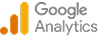 Logo Google Analytics, outil de suivi et d’analyse du trafic web.