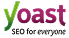 Logo Yoast SEO, plugin WordPress pour optimiser le référencement.