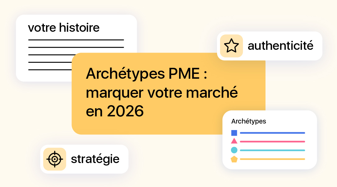 Schéma visuel des archétypes de marque pour les PME avec stratégie authenticité positionnement et identité de marque